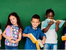 kids starting school stock photo